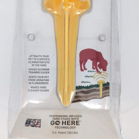 Out! PetCare Yellow Puppy/Dog Training Post Outdoor Potty Training Aid- New READ - Picture 14 of 15